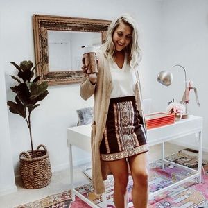 Evereve Braeve Black Sedona Tribal Embroidered